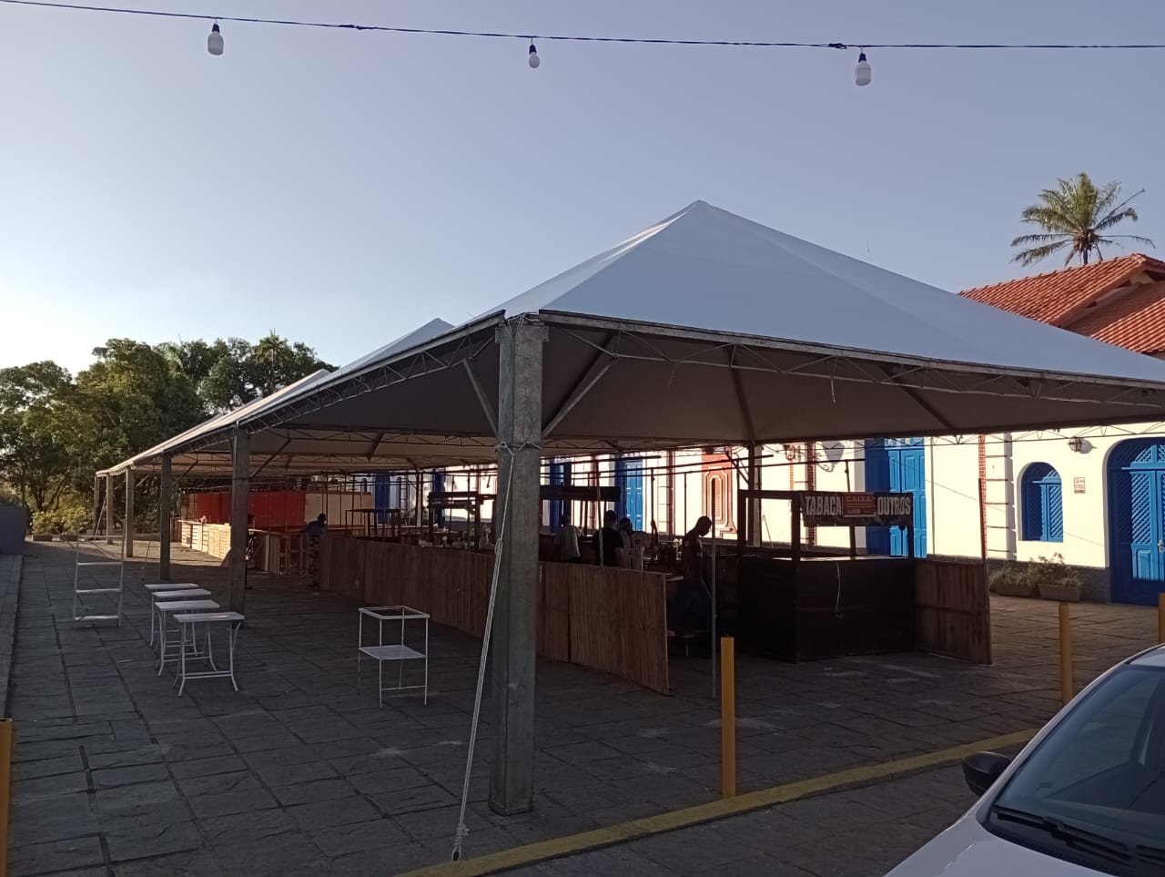 Tenda Calha 10x10 Lona Branca