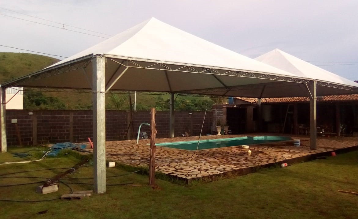tenda para casa e jardim cobertura de área de piscina com tenda de lona branca